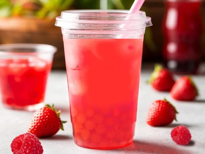 Бабл ти клубника-малина